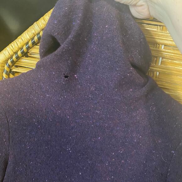 J. Jill Italian Yarn Wool Cashmere Sweater XS Purple Speckled Craft / Upcycle - Picture 2 of 8